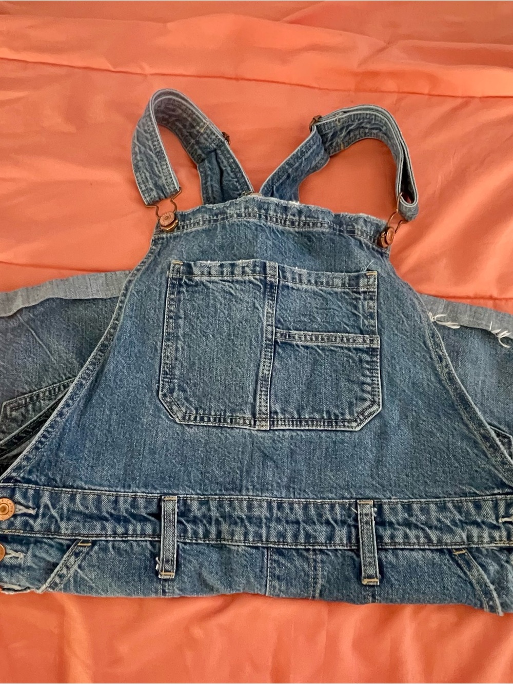 Denim Overall Shorts - Picture 2 of 7